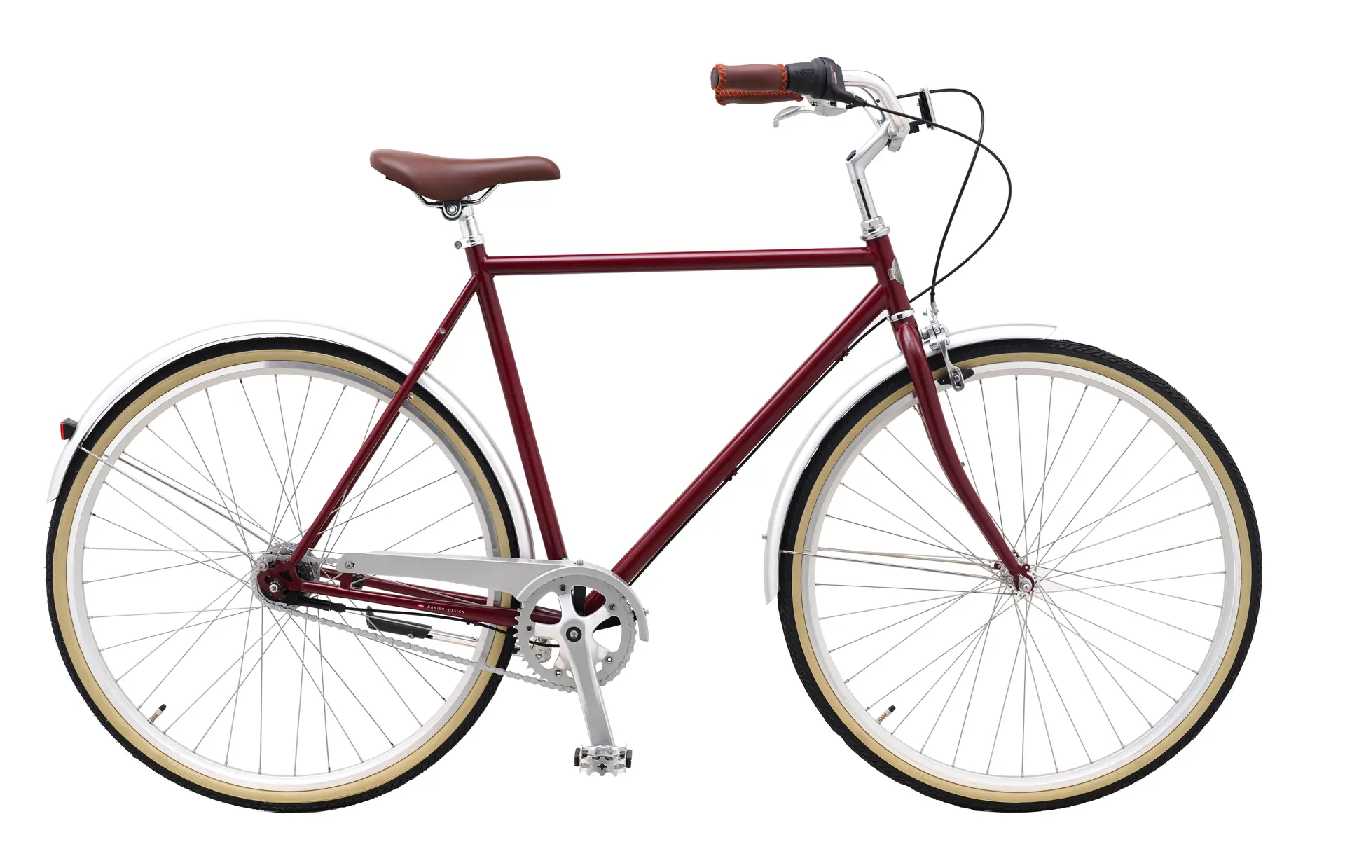 Mørkerød Mustang herrecykel