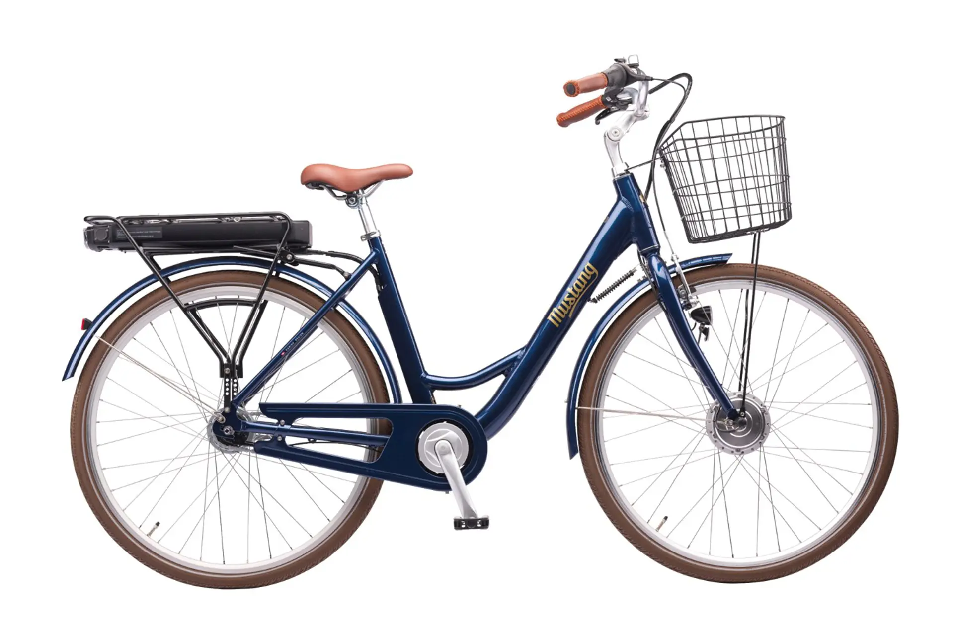 Mørkeblå Mustang dame elcykel