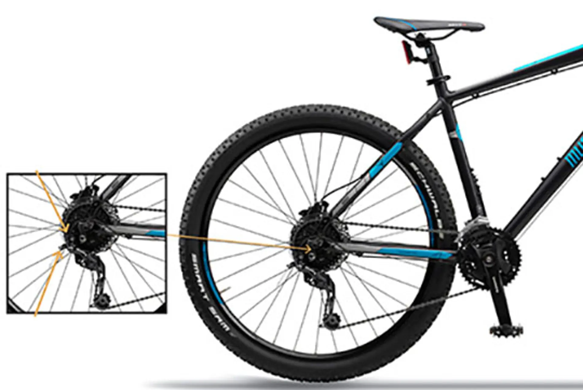 Justeringsskruen og kabelmøtrikken