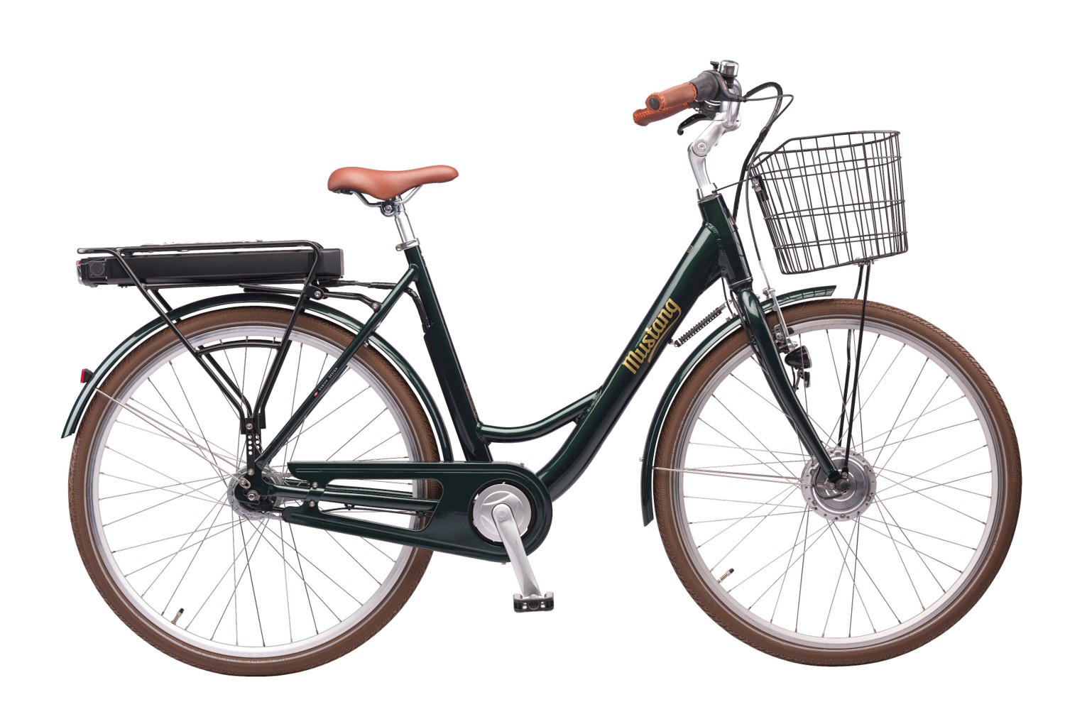 Mørkegrøn Mustang elcykel