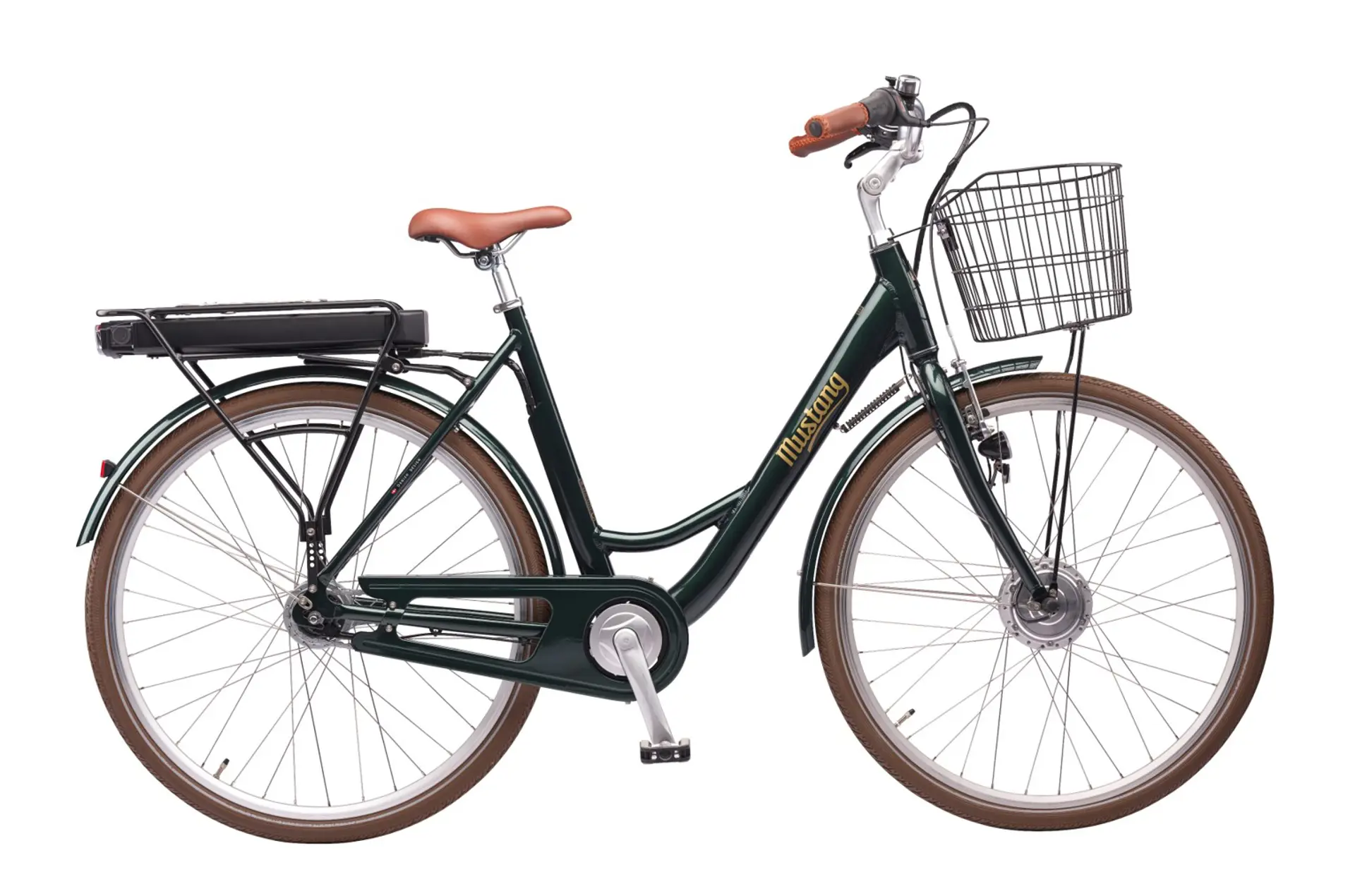 Mørkegrøn Mustang elcykel